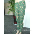 Polyester Printed Long Trousers Leggings Lady's Pants